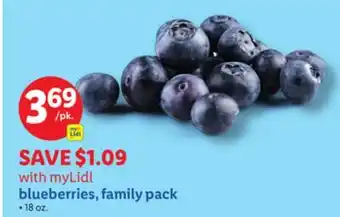 Lidl blueberries, family pack offer