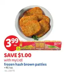 Lidl frozen hash brown patties offer