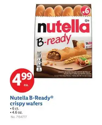 Lidl Nutella B-Ready crispy wafers offer