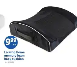 Lidl Livarno Home memory foam back cushion offer