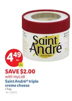 Lidl Saint André Triple Creme Cheese offer