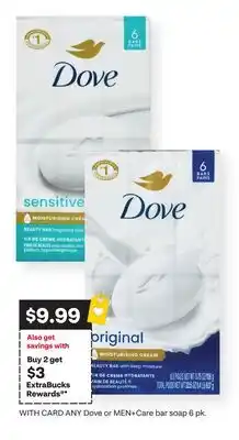 CVS ANY Dove or MEN + Care bar soap 6 pk offer