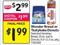 Stop&Shop Wonder Bread or Tastykake Donuts offer