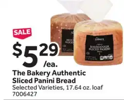 Stop&Shop The Bakery Authentic Sliced Panini Bread offer