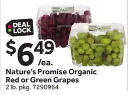 Stop&Shop Nature's Promise Organic Red or Green Grapes offer