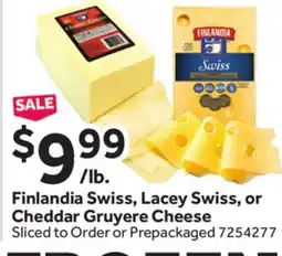Stop&Shop Finlandia Swiss, Lacey Swiss, or Cheddar Gruyere Cheese offer
