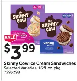Stop&Shop Skinny Cow Ice Cream Sandwiches offer