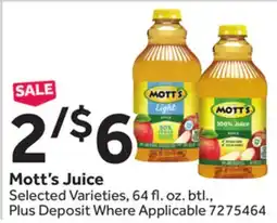 Stop&Shop Mott's Juice offer