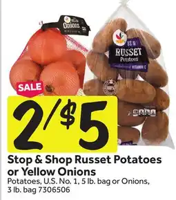 Stop&Shop Stop & Shop Russet Potatoes or Yellow Onions offer