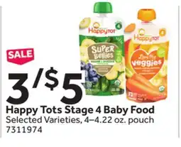 Stop&Shop Happy Tots Stage 4 Baby Food offer