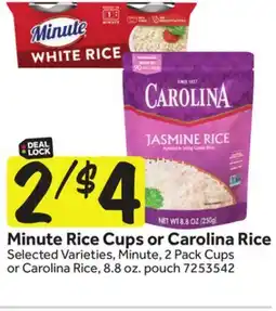Stop&Shop Minute Rice Cups or Carolina Rice offer