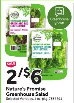 Stop&Shop Nature's Promise Greenhouse Salad offer