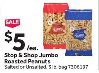 Stop&Shop Stop & Shop Jumbo Roasted Peanuts offer