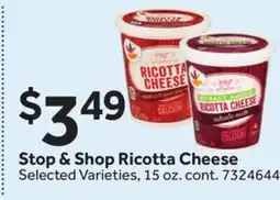 Stop&Shop Stop & Shop Ricotta Cheese offer