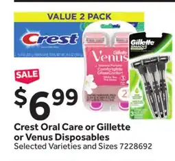Stop&Shop Crest Oral Care or Gillette or Venus Disposables offer