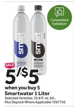 Stop&Shop Smartwater 1 Liter offer