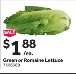 Stop&Shop Green or Romaine Lettuce offer