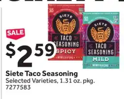 Stop&Shop Siete Taco Seasoning offer
