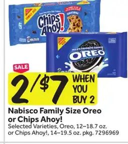 Stop&Shop Nabisco Family Size Oreo or Chips Ahoy! offer