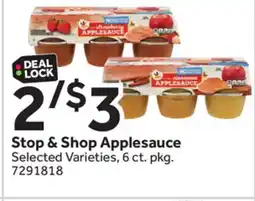 Stop&Shop Stop & Shop Applesauce offer