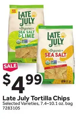 Stop&Shop Late July Tortilla Chips offer