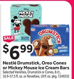 Stop&Shop Nestlé Drumstick, Oreo Cones or Mickey Mouse Ice Cream Bars offer