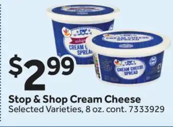 Stop&Shop Stop & Shop Cream Cheese offer