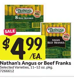 Stop&Shop Nathan's Angus or Beef Franks offer