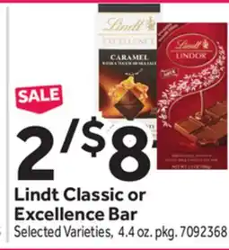 Stop&Shop Lindt Classic or Excellence Bar offer