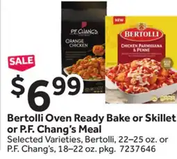 Stop&Shop Bertolli Oven Ready Bake or Skillet or P. F. Chang's Meal offer