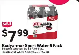 Stop&Shop Bodyarmor Sport Water 6 Pack offer