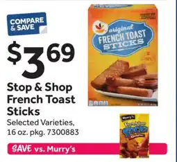 Stop&Shop Stop & Shop French Toast Sticks offer