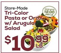 DeCicco & Sons Tri-Color Pasta or Orzo w/Arugula Salad offer