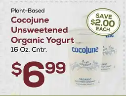 DeCicco & Sons Cocojune Unsweetened Organic Yogurt offer