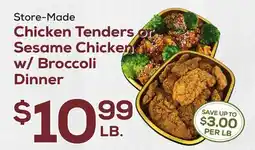 DeCicco & Sons Chicken Tenders or Sesame Chicken w/Broccoli Dinner offer