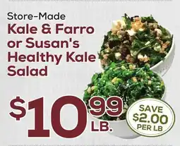 DeCicco & Sons Kale & Farro or Susan's Healthy Kale Salad offer