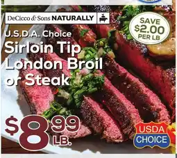 DeCicco & Sons Sirloin Tip London Broil or Steak offer