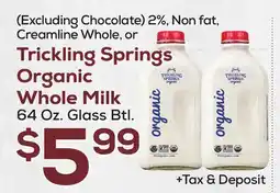 DeCicco & Sons Trickling Springs Organic Whole Milk offer