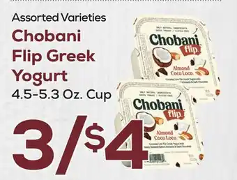 DeCicco & Sons Chobani Flip Greek Yogurt offer