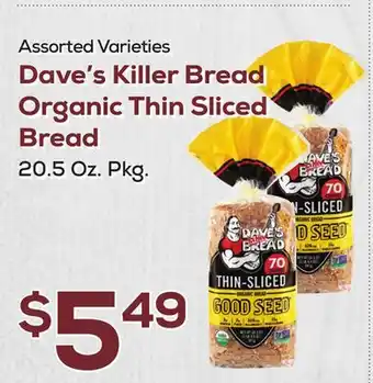 DeCicco & Sons Dave's Killer Bread Organic Thin Sliced Bread offer
