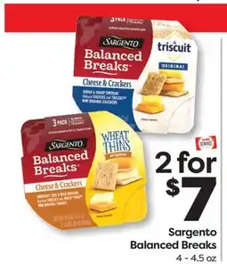 Weis Markets Sargento Balanced Breaks offer
