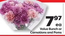 Weis Markets Value Bunch or Carnations and Poms offer