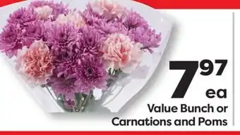 Weis Markets Value Bunch or Carnations and Poms offer