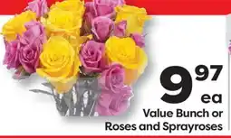 Weis Markets Value Bunch or Roses and Sprayroses offer
