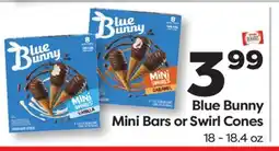 Weis Markets Blue Bunny Mini Bars or Swirl Cones offer