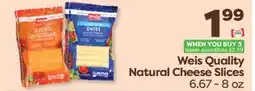 Weis Markets Weis Quality Natural Cheese Slices offer