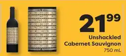 Weis Markets Unshackled Cabernet Sauvignon offer