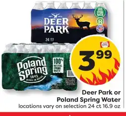 Weis Markets Deer Park or Poland Spring Water offer