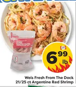 Weis Markets Weis Fresh From The Dock 21/25 ct Argentine Red Shrimp offer