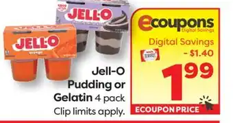 Weis Markets Jell-O Pudding or Gelatin offer